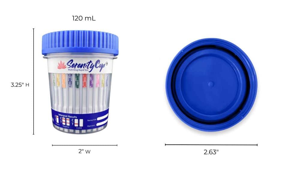 12 Panel Cup with PCP dimensions