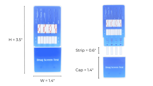 4 level THC dip card dimensions