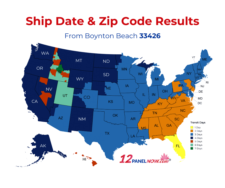 Ship Date and Zip Code Results