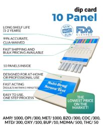10 panel urine drug test dip card CLIA Waived - 12 Panel Now