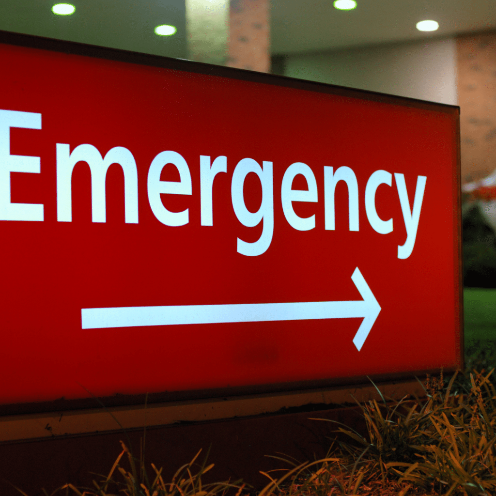 emergency room sign