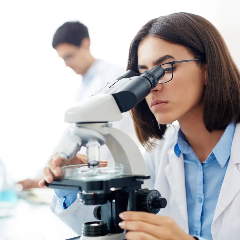 woman in lab