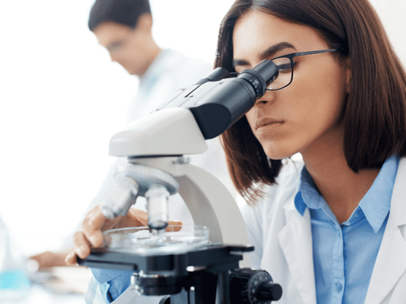woman in lab