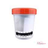 urine specimen cup with temperature strip