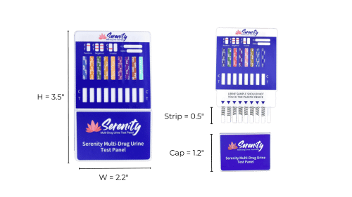 17 panel drug test dip card dimensions