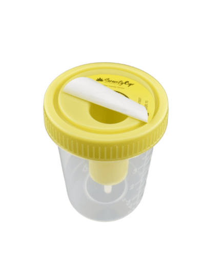 top of urine specimen cup