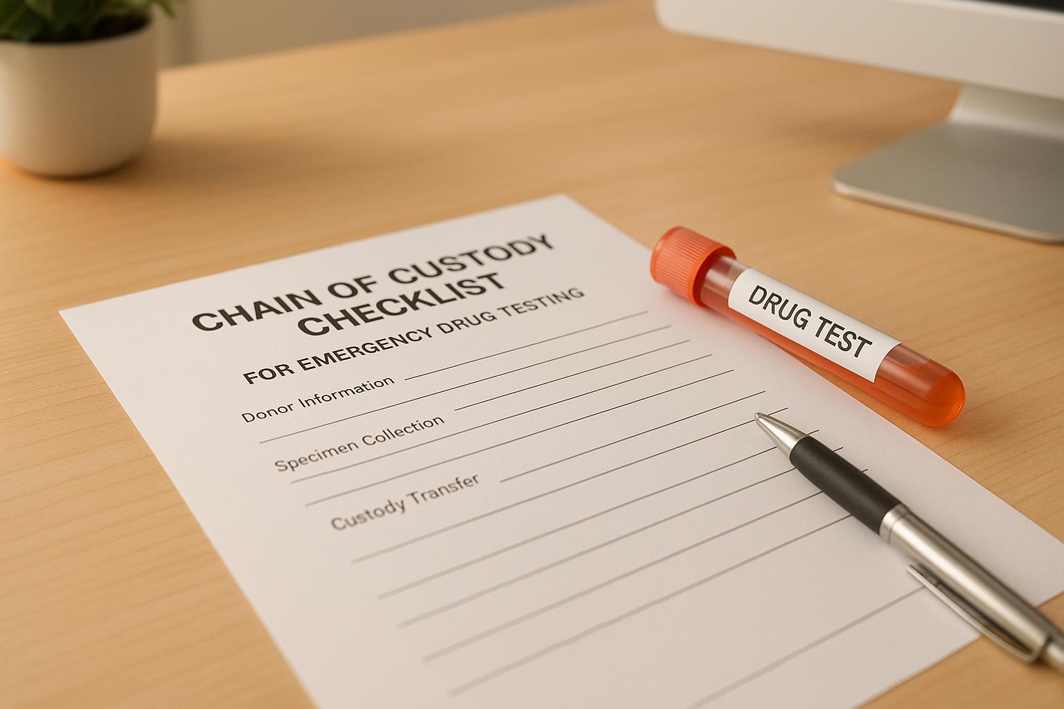 Chain of Custody Checklist for Emergency Drug Testing