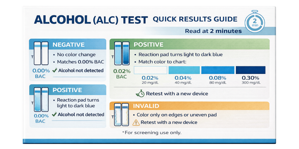 12 panel oral fluid pen Alcohol test results