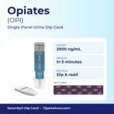 Opiate dip card – OPI 2000 ng/mL single-panel urine drug test